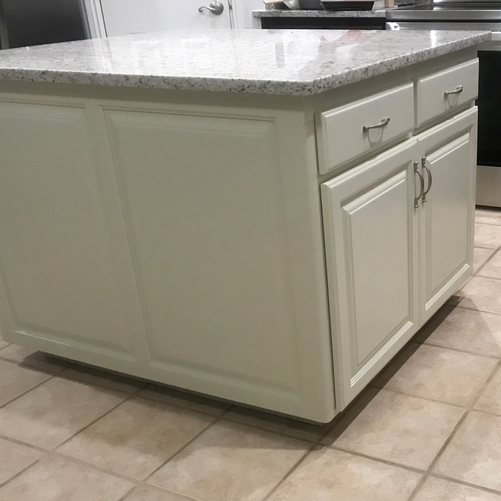 Custom Painted Kitchen Island